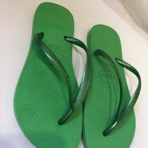 Havaianas Shoes - Havaianas green rubber sandals flip flops 35-36 Havaianas Shoes - Havaianas green rubber sandals flip flops 35-36